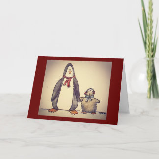 Pinguinkarte Feiertagskarte