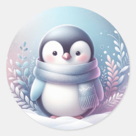 Pinguinkleber Runder Aufkleber