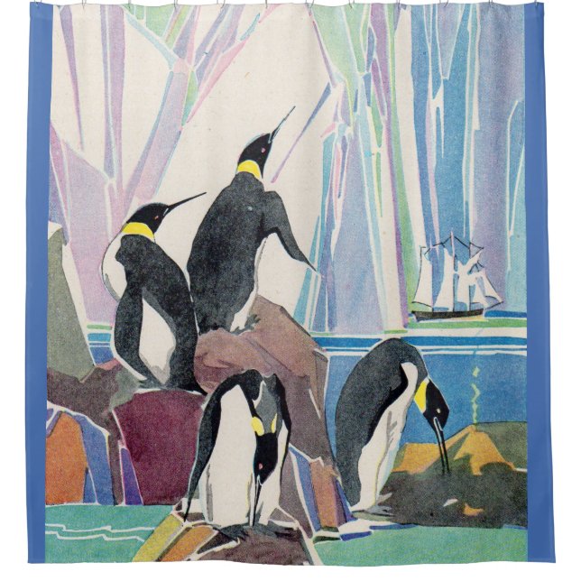 Pinguinland Duschvorhang (Vorderseite)