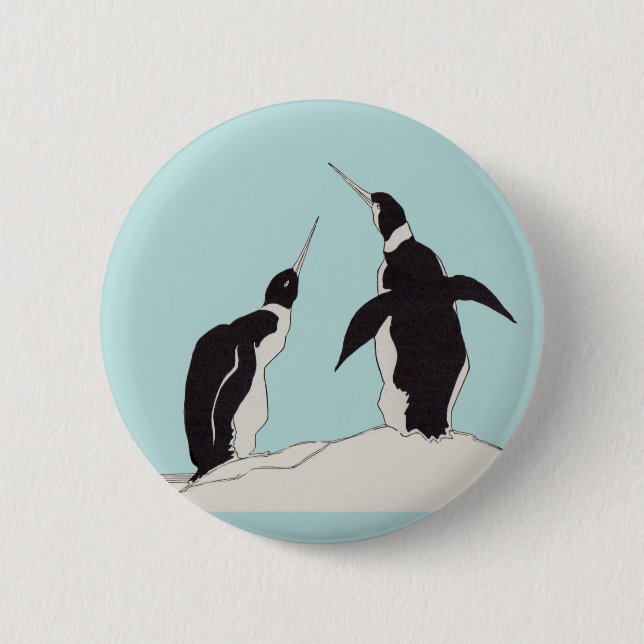 Pinguinpaar Button (Vorderseite)