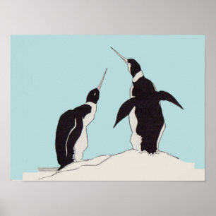 Pinguinpaar Poster