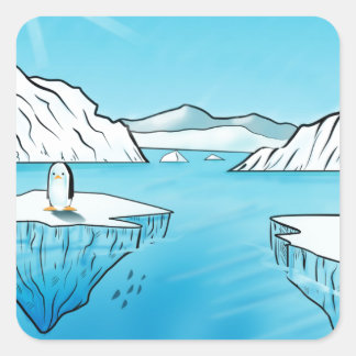 Pinguinprodukte Quadratischer Aufkleber