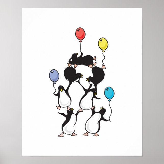 Pinguinpyramide Poster (Vorne)