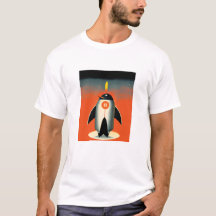 Pinguinrakete in Mars T - Shirt