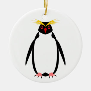 Pinguinrockhopper oder Makaroni Keramik Ornament