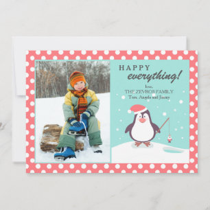 Pinguin's Holiday Foto Card Feiertagskarte