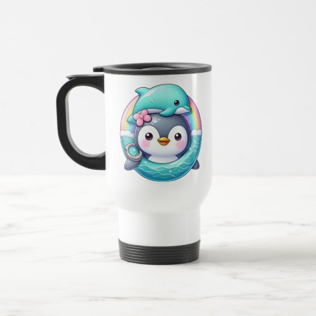 Pinguin's Ocean Adventure Reisebecher (Links)