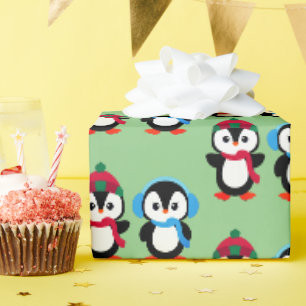 Pinguins Weihnachtsgeist Geschenkpapier