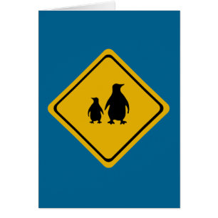 Pinguinstraßenschild