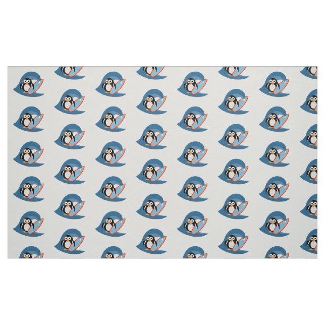 Pinguinsurfer Stoff (Fat Quarter (45,7 x 55,9 cm))