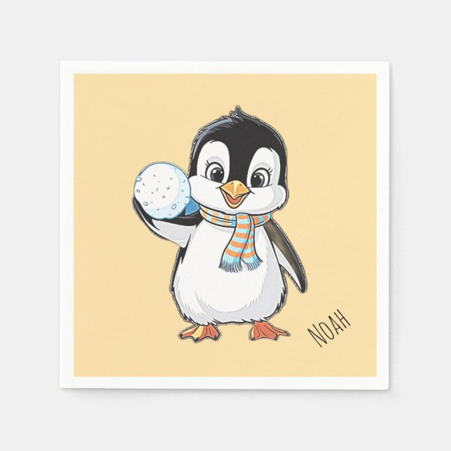 Pinguintag-Feier-20. Januar oder beliebig Serviette (Vorderseite)