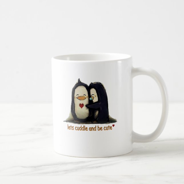 Pinguinumarmungszeit Tasse (Rechts)