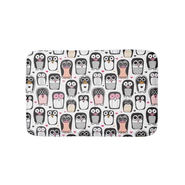 Pinguinvogel-Illustrationshintergrund Badematte (Vorderseite)