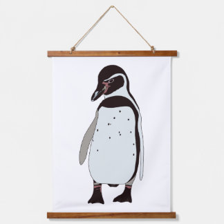 Pinguinwand Wandteppich Mit Holzrahmen
