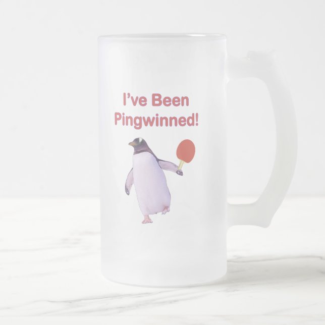 Pingwinned Pinguin-Klingeln Pong Mattglas Bierglas (Rechts)