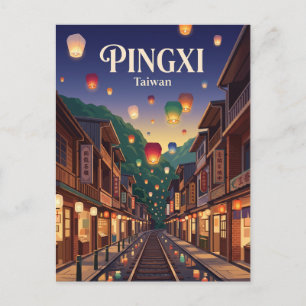 Pingxi Taiwan Postkarte