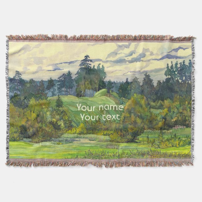 Pinien malen Wasserfarbe auf Seide Decke (Vorderseite)