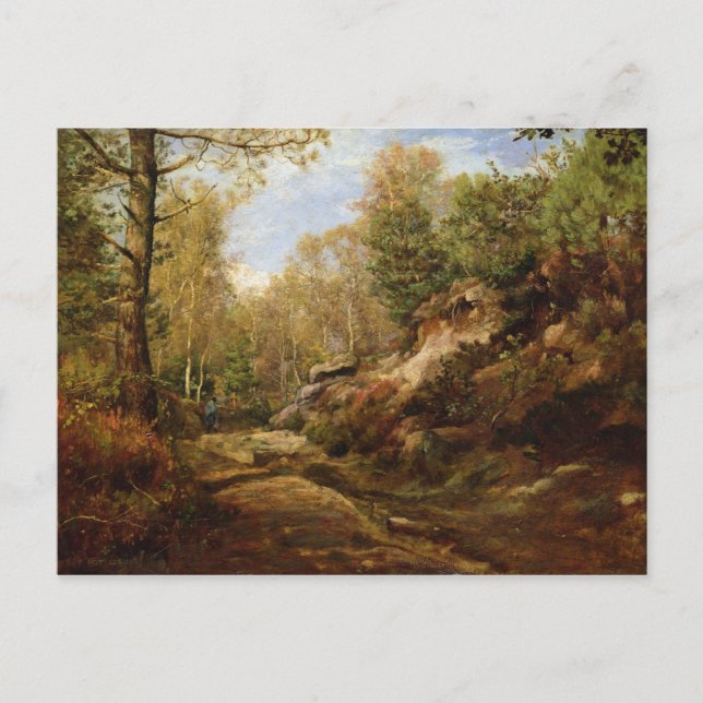 Pinien und Birken oder der Wald Postkarte (Vorderseite)