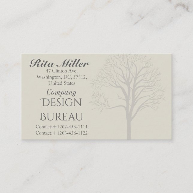 Pinien Visitenkarte (Vorderseite)