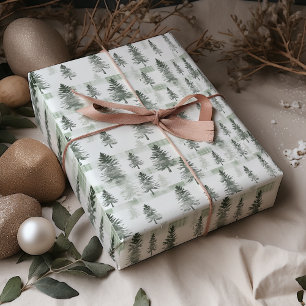 Pinienbäume im Bereich des grünen Wassers Geschenkpapier