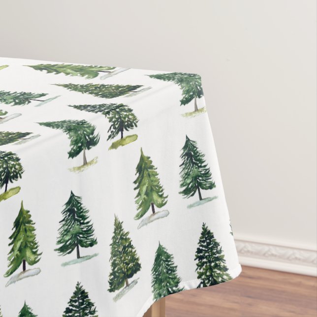 Pinienbäume Muster Weihnachten Grüne Farbe Tischdecke (Beispiel)