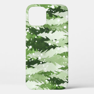 Pinienbäume Schnee: Weihnachten in Aquarellen. Case-Mate iPhone Hülle