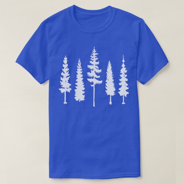 Pinienbäume Silhouette T-Shirt (Design vorne)