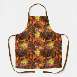 Pinienbäume und Herbstlaube im Herbst Schürze