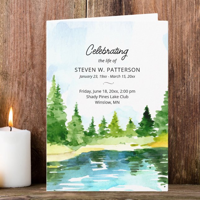 Piniensee, Beerdigung des Fotos des Lebens Programm (Von Creator hochgeladen)