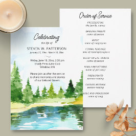 Piniensee, Beerdigungsdenkprogramm Einladung