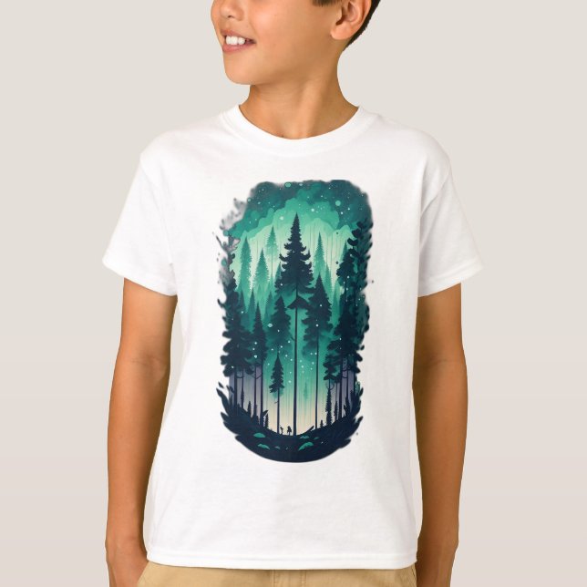 Pinienwald Landschaft Kinder T-Shirt (Vorderseite)