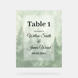 Pinienwald Rustikale Minimalistische Landhochzeit Acrylschild