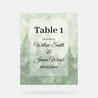 Pinienwald Rustikale Minimalistische Landhochzeit Acrylschild
