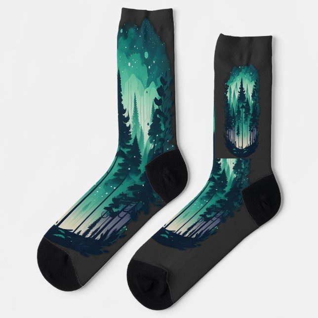 Pinienwald Socken (Linkes Detail)