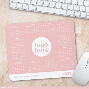 Pink 2027 Geschäftskalender für das ganze Jahr Mau Mousepad