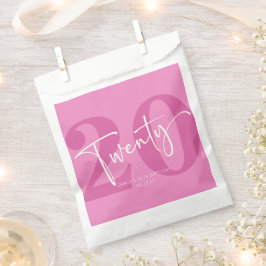 Pink 20. 20. Geburtstagspartei Geschenktütchen