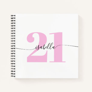 Pink 21. Geburtstag Notizbuch