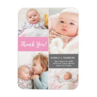 Pink 2nd Baby Girl Foto von Collage Thank you Cust