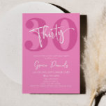 Pink 30. 30. Geburtstagsparty Einladung<br><div class="desc">Dies ist eine rosa 30. 30. Geburtstagsparty Einladung!</div>