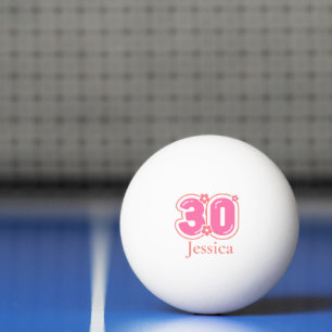Pink 30. Geburtstag PING P Geschenk - 30 Jahre Ele Tischtennisball