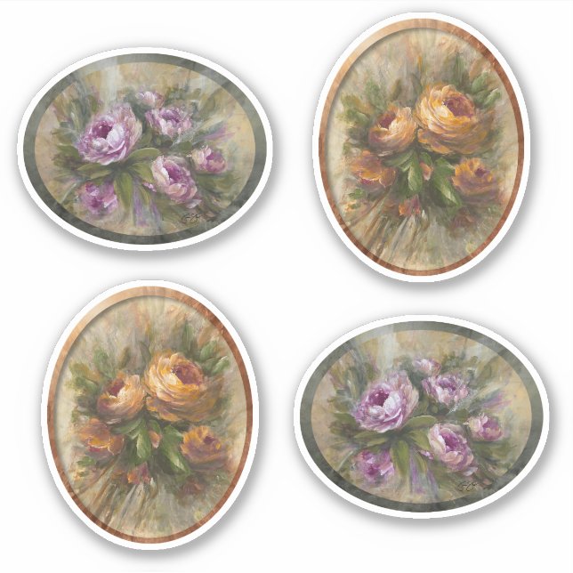 Pink 315 Rosen Aufkleber (Vorderseite)