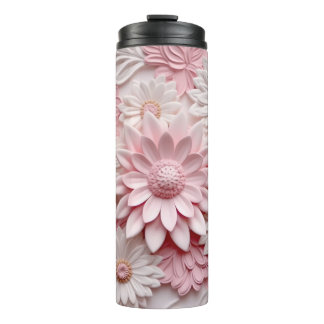 Pink 3d Blume Thermaltumbler Thermosbecher