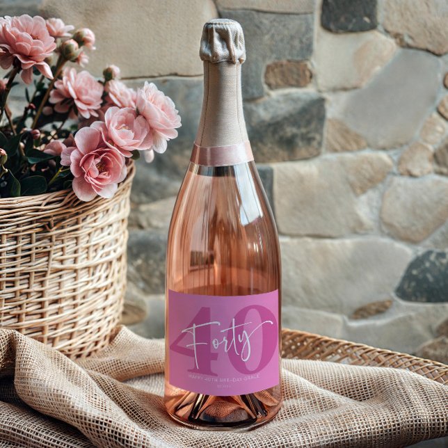 Pink 40. 40. Geburtstagsparty Geschenk (Von Creator hochgeladen)