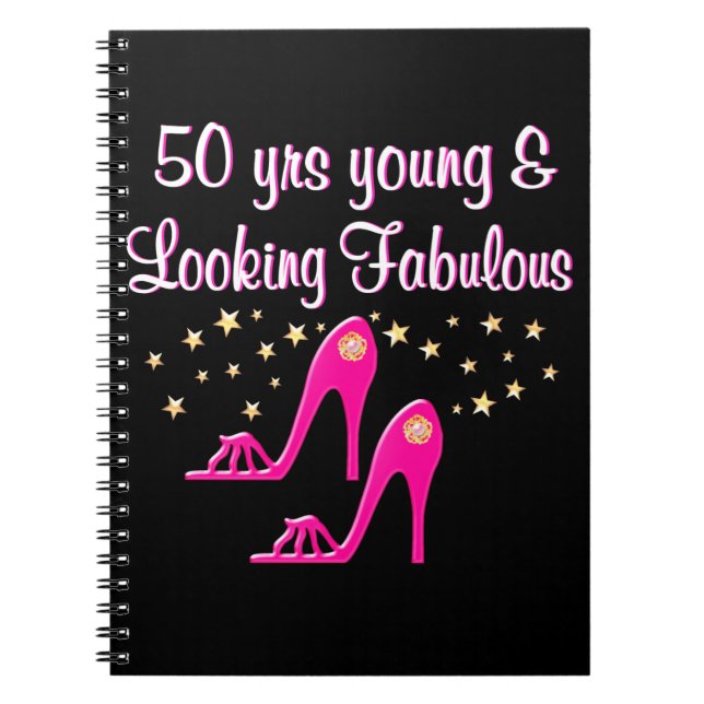PINK 50 JAHRE JUNG UND FABULOS NOTIZBLOCK (Vorderseite)