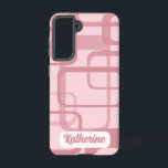 Pink 60's 70's Abstrakt Pattern Name Samsung Galaxy Hülle<br><div class="desc">Ein wunderschönes abstraktes Muster-Design aus den 60er Jahren,  inspiriert in Rosa. Dieses niedliche Design ist ideal für alle,  die Muster,  stilvolle und trendige abstrakte Kunst Liebe haben. Passen Sie den Namen an und machen Sie ihn zu Ihrem eigenen!</div>