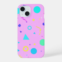 Pink 80s Memphis Geometric Pattern