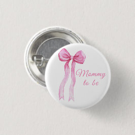 Pink a Bow Babydusche - Mami zu sein Button