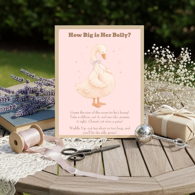 Pink A Silly Goose How Big Is Her Belly  Einladung (Pink A Silly Goose How Big Is Her Belly )