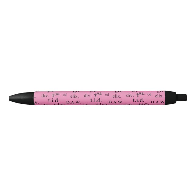 Pink Abkürzungen Pen des Apothekers Kugelschreiber (Vorderseite)