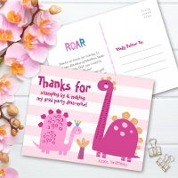Pink Abschluss Dinosaurs Girl Kawaii Vielen Dank